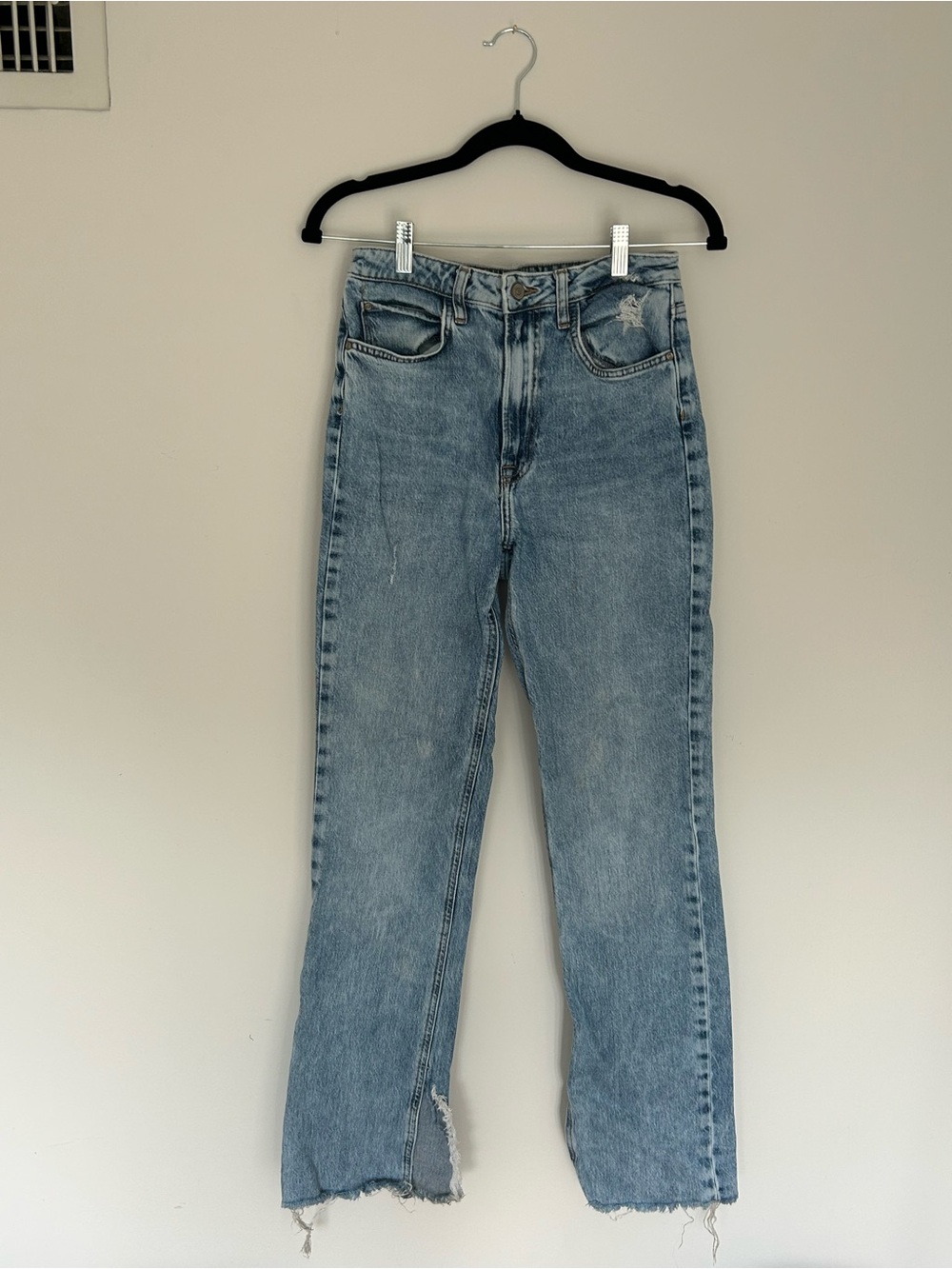 Zara Light Blue Straight Leg Jeans